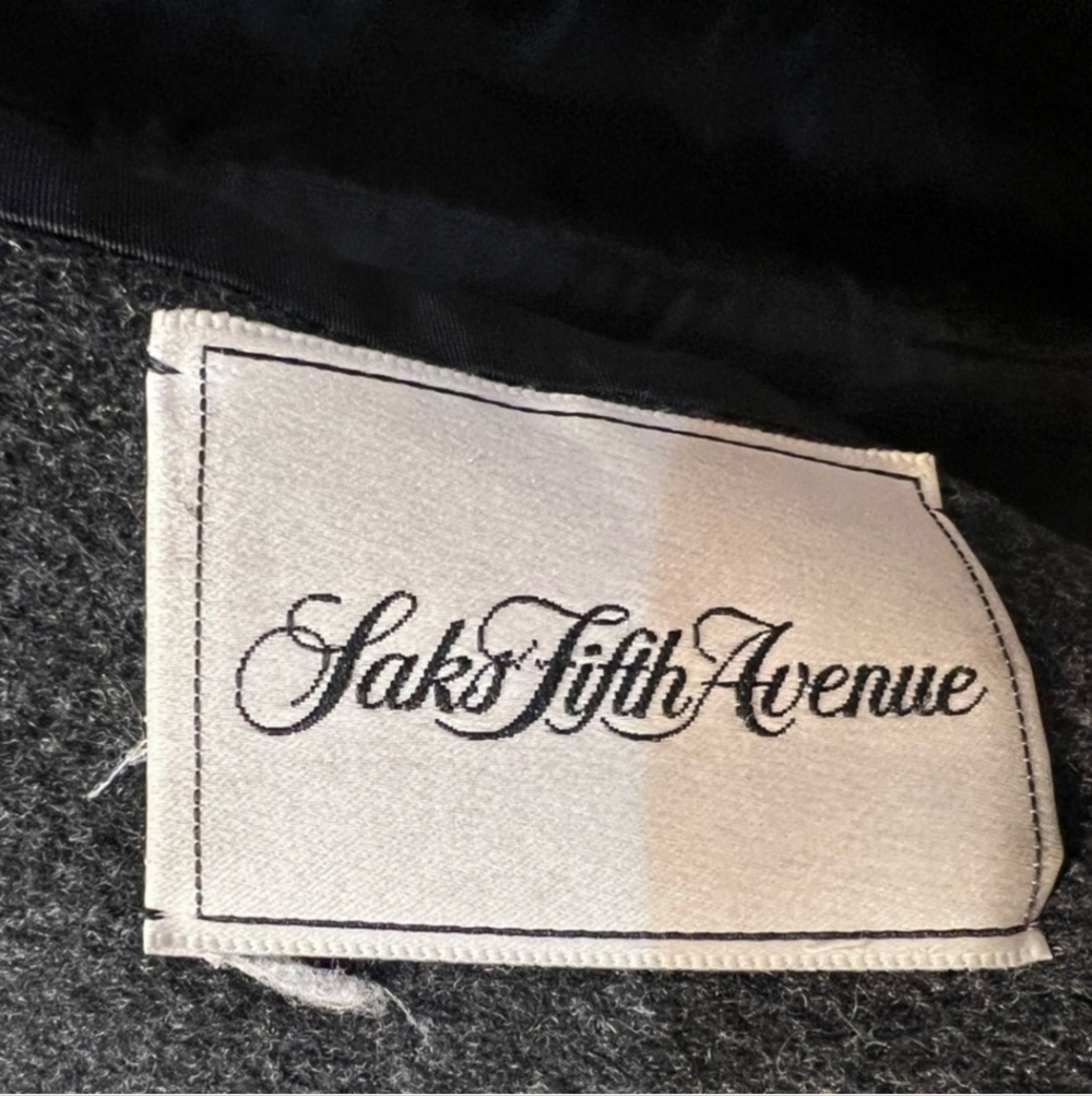 Fairbrooke Saks Fifth Avenue Womens Gray Wool Coat - Picture 9 of 10